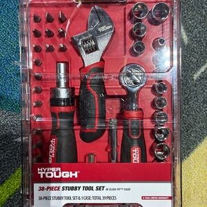 Hyper Tough Red Tool Set with Case